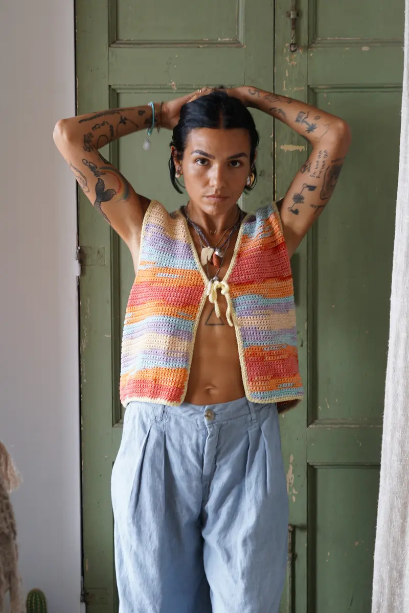 Gilet multicolor