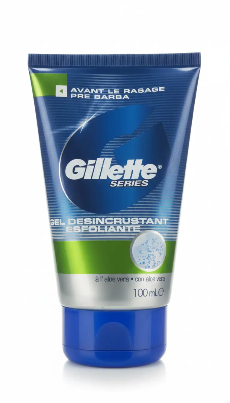 Gillette Gel Esfoliante Pre-Barba con Aloe Vera 100ml – Preparazione Ottimale e Anti-Irritazione