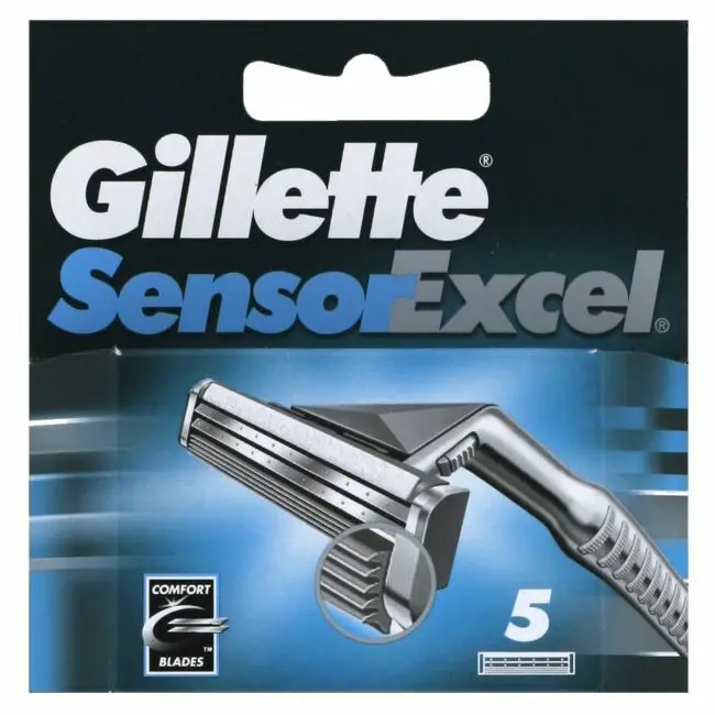 GILLETTE Lame Rasoio SENSORE EXCEL COMFORT | Doppie Lame a Molla | Si Adattano alla Pelle | Confezione da 5 Ricariche