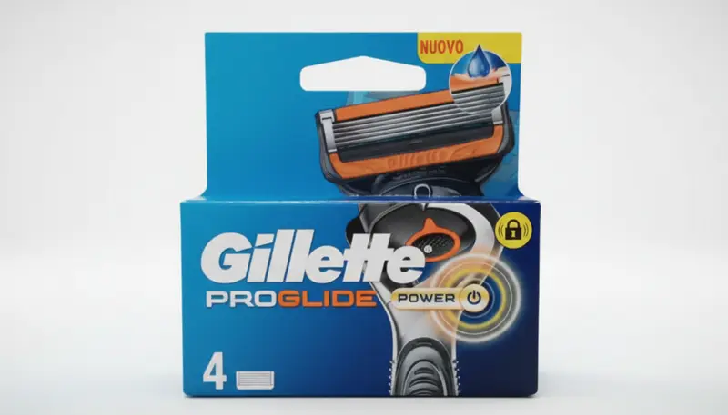 Gillette ProGlide Power Lame di Ricambio 5 Lame Acciaio Inossidabile – Rasatura Profonda Micro-Pulsazioni BUNDLE 4 Pezzi