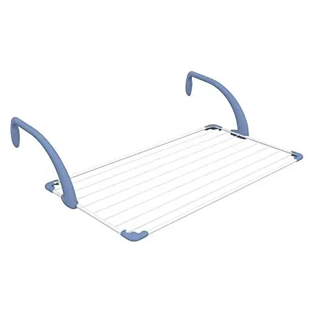 Gimi Brezza 100 Stendibiancheria da Balcone 10 Metri | Bracci Regolabili Nytrogen Technology | Resistente e Anti-Flessione | Ideale per Esterno e Termosifoni