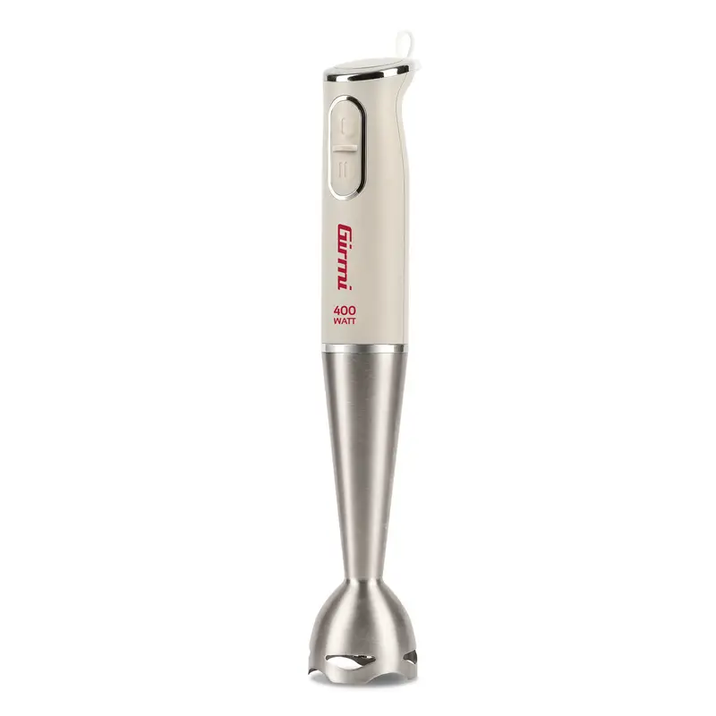 Girmi MX0301 Mixer ad Immersione 400W | Fusto in Acciaio Inox Smontabile 19cm | 2 Velocità e Motore DC Potente | Impugnatura Ergonomica Professional