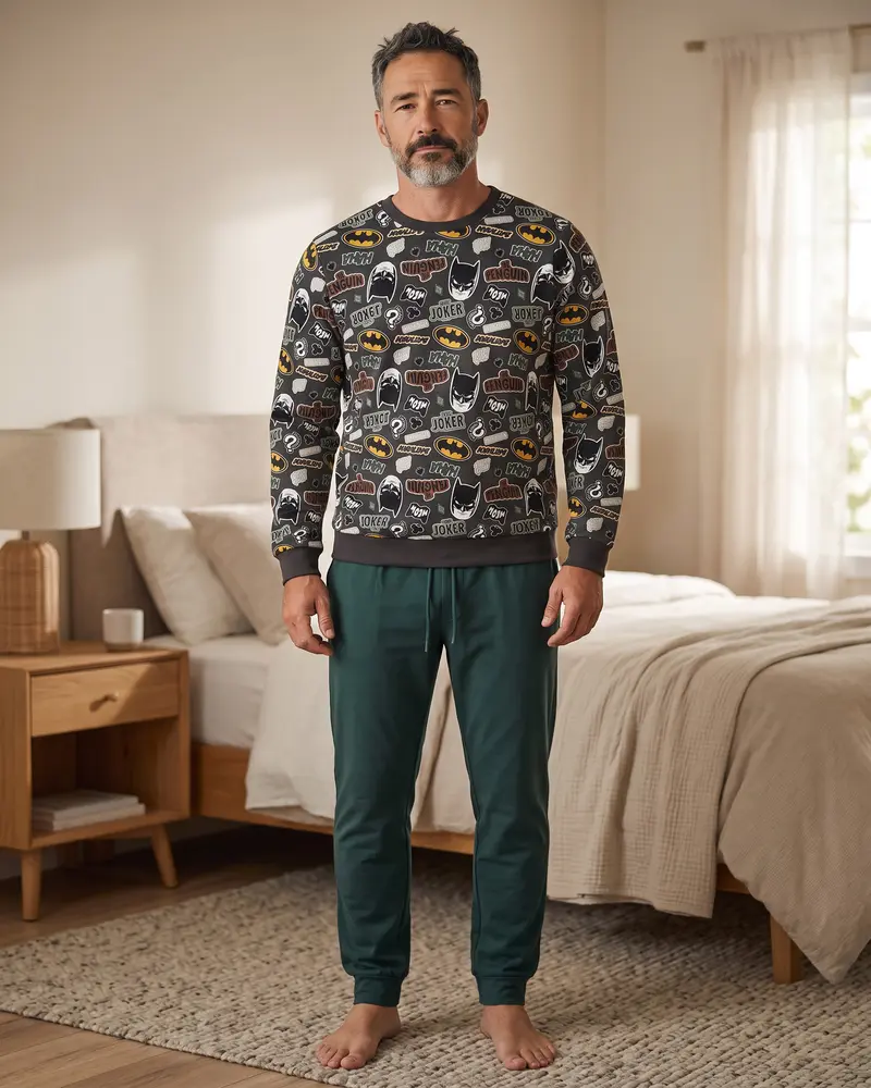 Gisela Batman Pigiama Uomo Invernale in Caldo Cotone Art. 20498