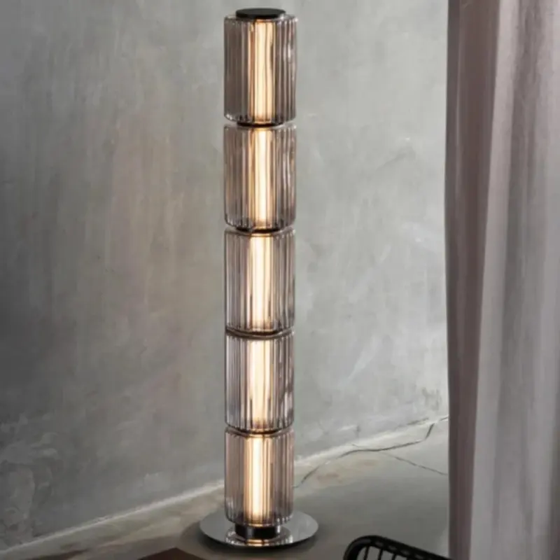 Glass Column Floor Lamp