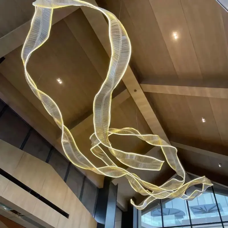 Glass Ribbon Ceiling Chandelier