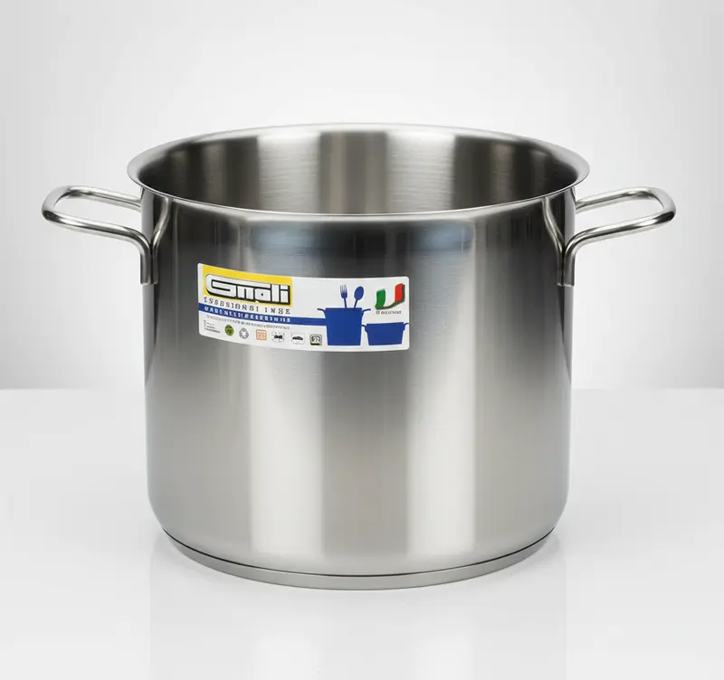 Gnali REALTERM Pentola 2 Manici Ø 18 cm Nickel Free Inox – Eccellenza Termica per Induzione