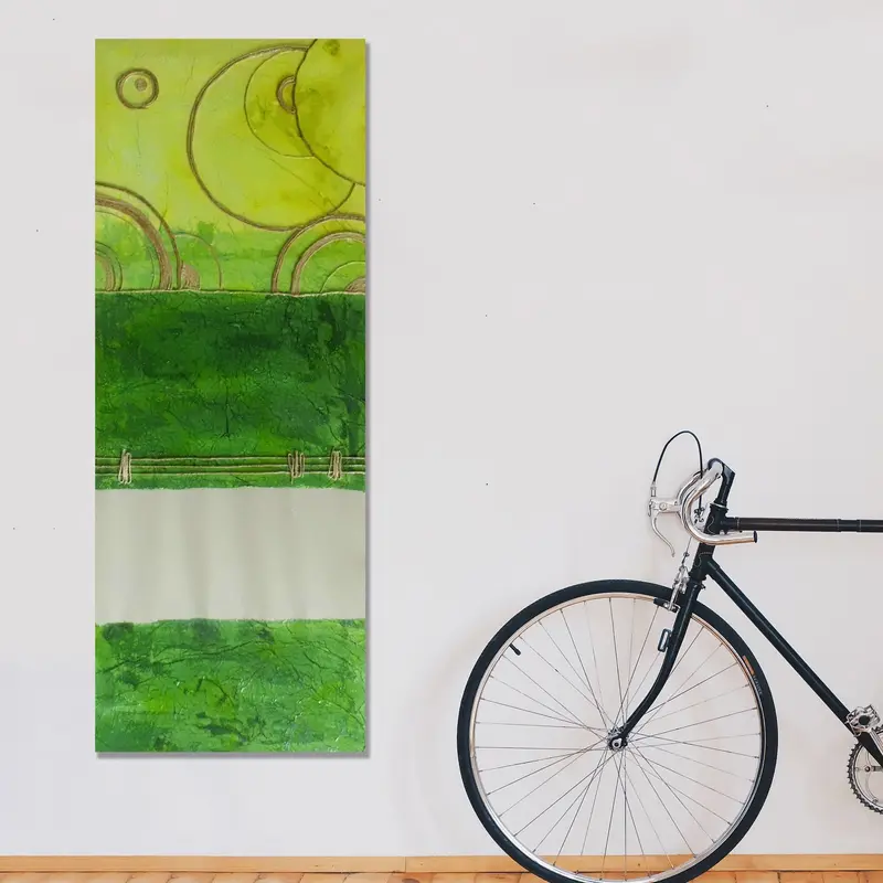 Grande Dipinto Materico per Salotto, Quadro Astratto Rettangolare