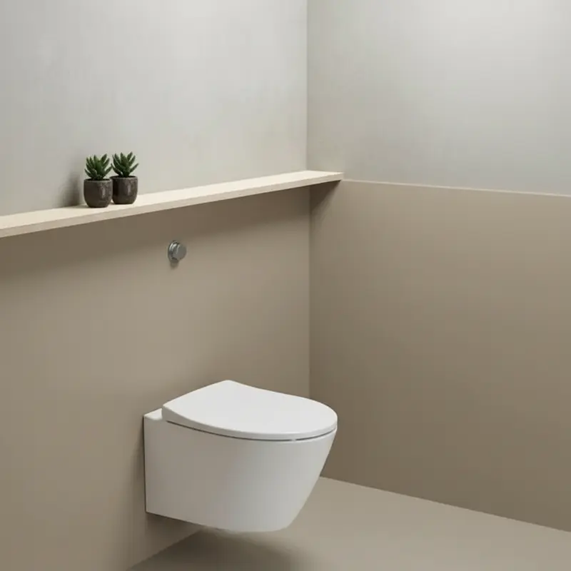 GSI CERAMICA Modo wc sospeso senza brida, bidet e copriwater soft-close 981611 + 9864111 + MS98C11