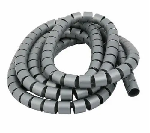 Guaina copricavo spirale 15mm x 2 metri grigia