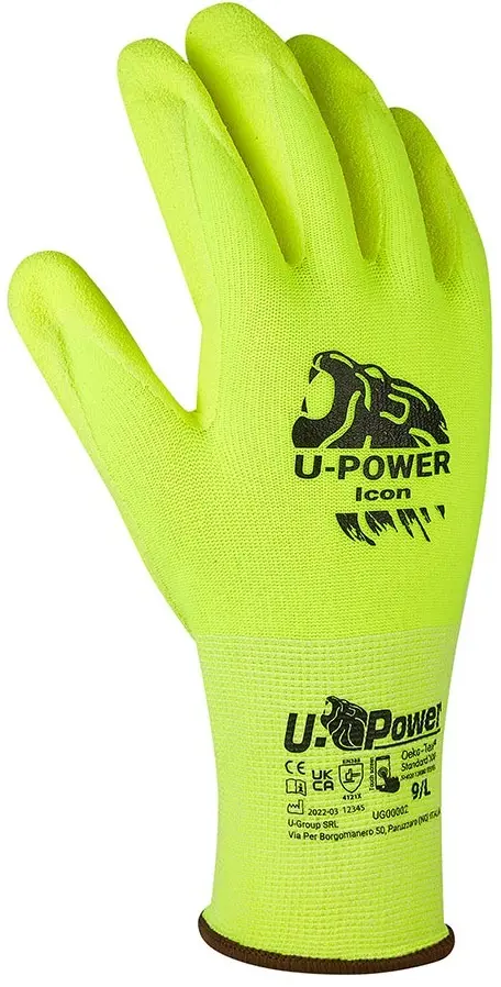Guanti da lavoro Icon giallo fluo taglia 9 U-Power