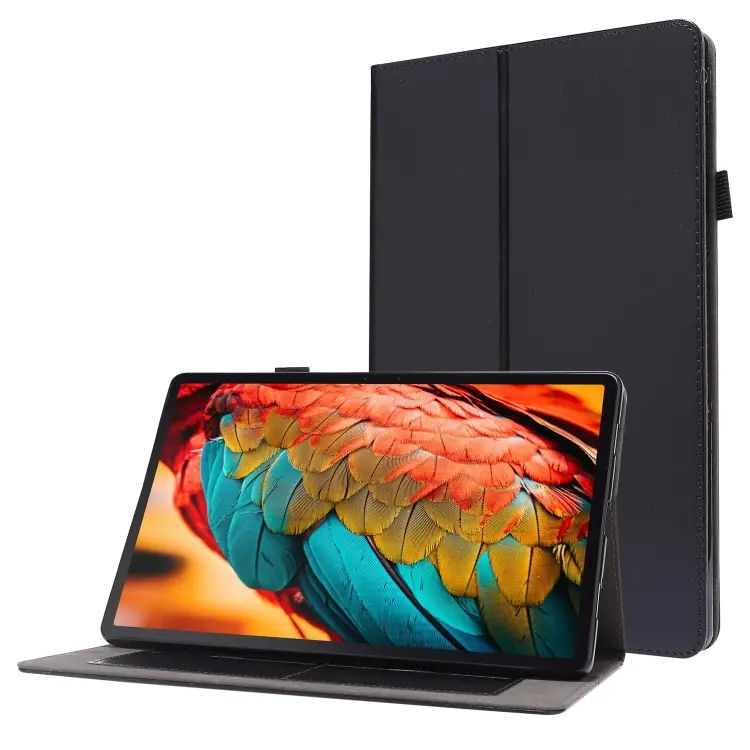 Guscio protettivo piatto anti caduta con staffa a due pieghe in pelle PU con porta biglietti da visita, For Lenovo Tab P11