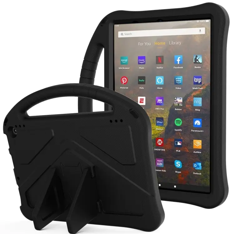 Guscio protettivo piatto anti caduta in EVA con supporto, For Amazon Kindle Fire HD 10 2021
