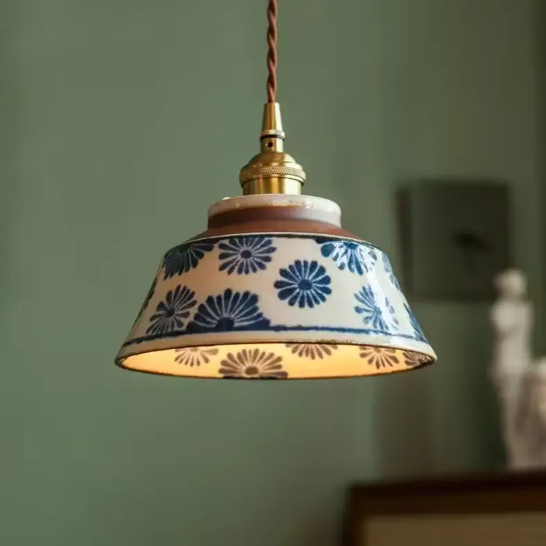 Hand-Painted Ceramic Lamp