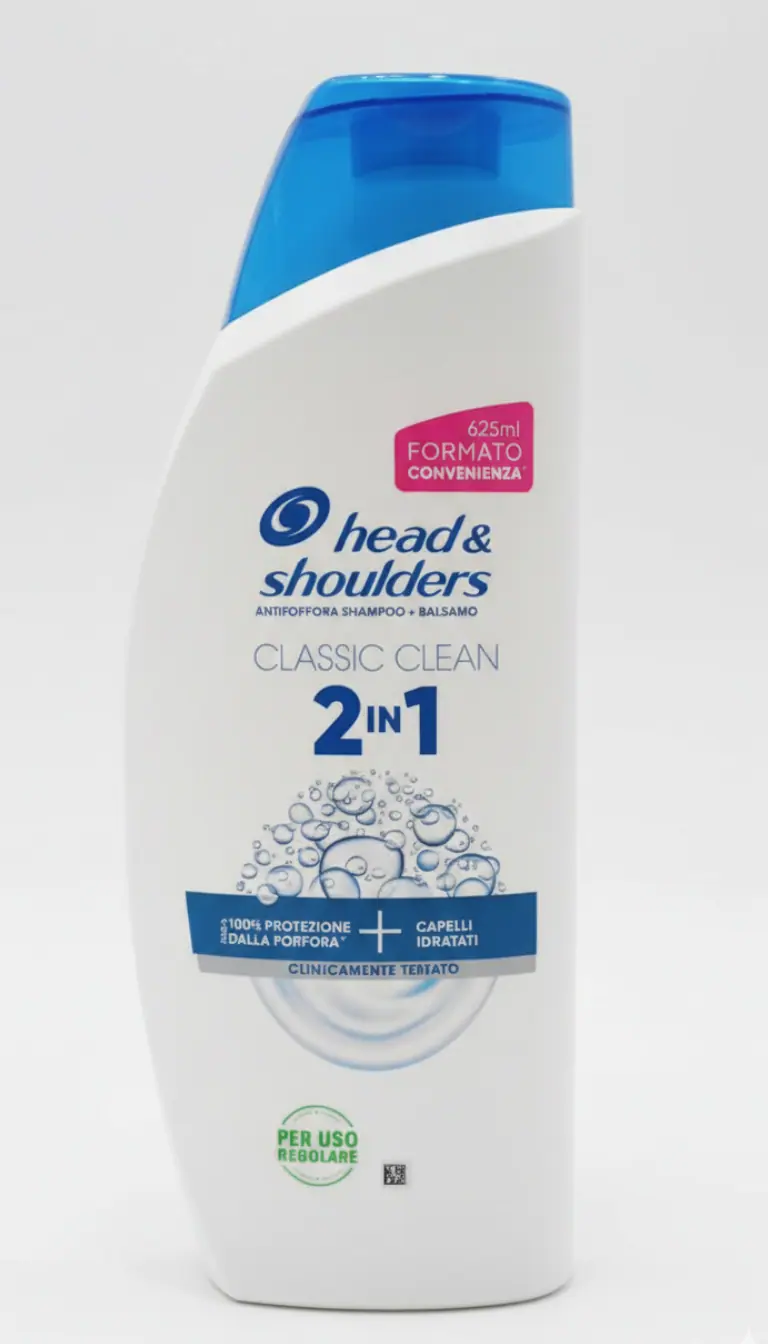 Head & Shoulders Classic Clean 2in1 Shampoo + Balsamo Antiforfora – Formato Maxi 625ml