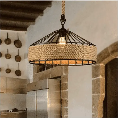 Hemp Rope Vintage Pendant Lamps