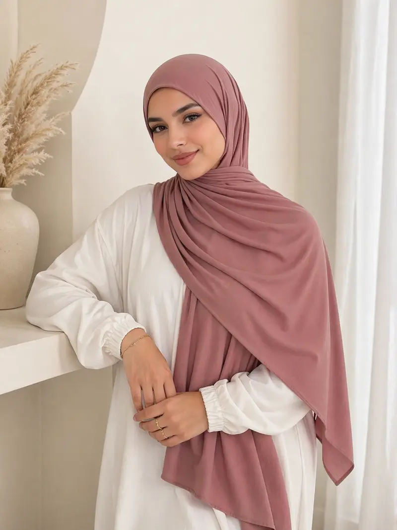 Hijab Amina - semi pronto jersey premium lati uguali 65% cotone 35% viscosa