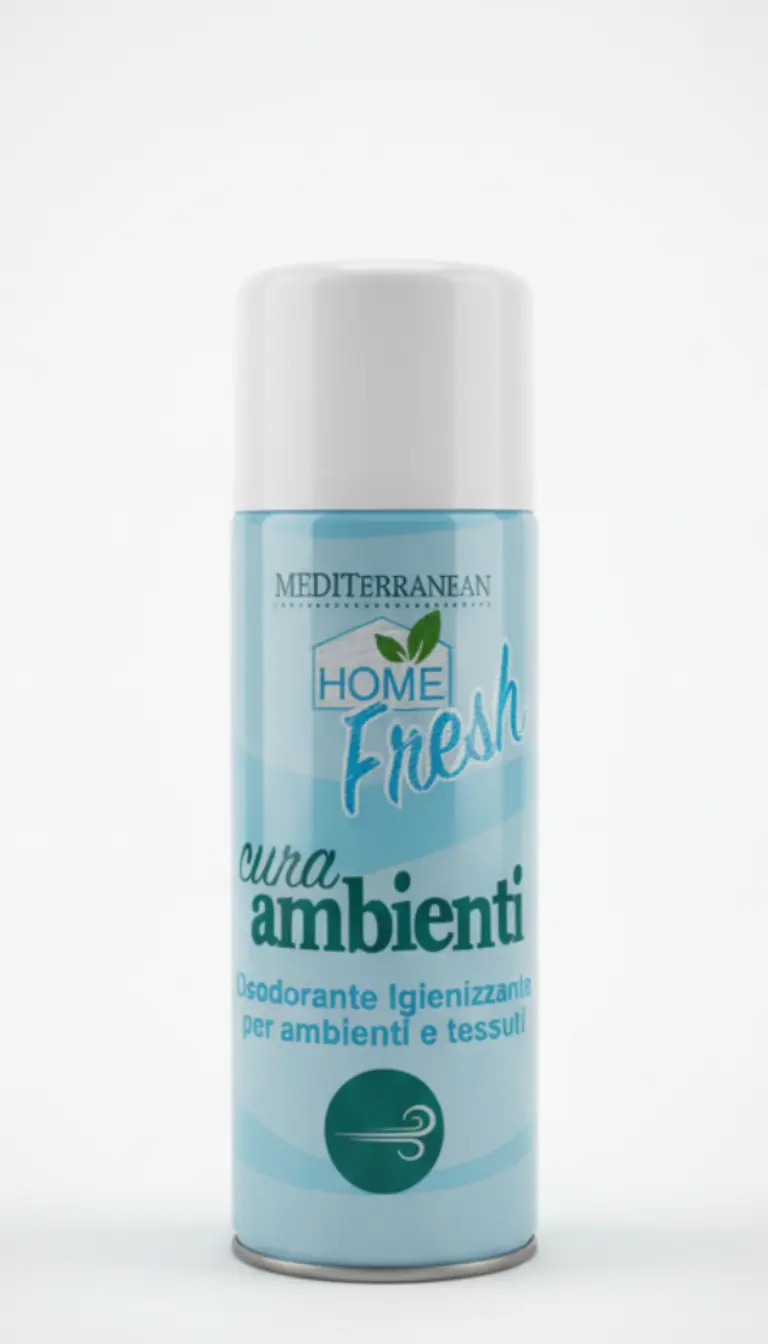 HOME PRO Mediterranean Deo Fresh Spray 400ml – Igienizzante Tessuti e Ambienti Assorbiodori Professionale (Seta e Lana Safe)