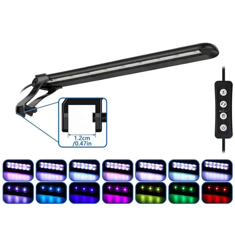 HS-Q30 110V/220V 12W 36 LED Plafoniera a clip per acquario con timer e funzione di regolazione dell'intensità luminosa, US Plug, EU Plug, UK Plug, AU Plug