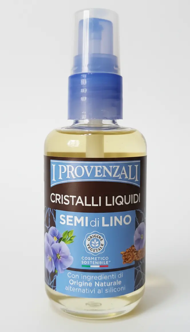 I Provenzali Cristalli Liquidi Semi di Lino 50ml – Trattamento Intensivo Illuminante 100% Vegan – Senza Siliconi – Per Capelli Fragili e Doppie Punte
