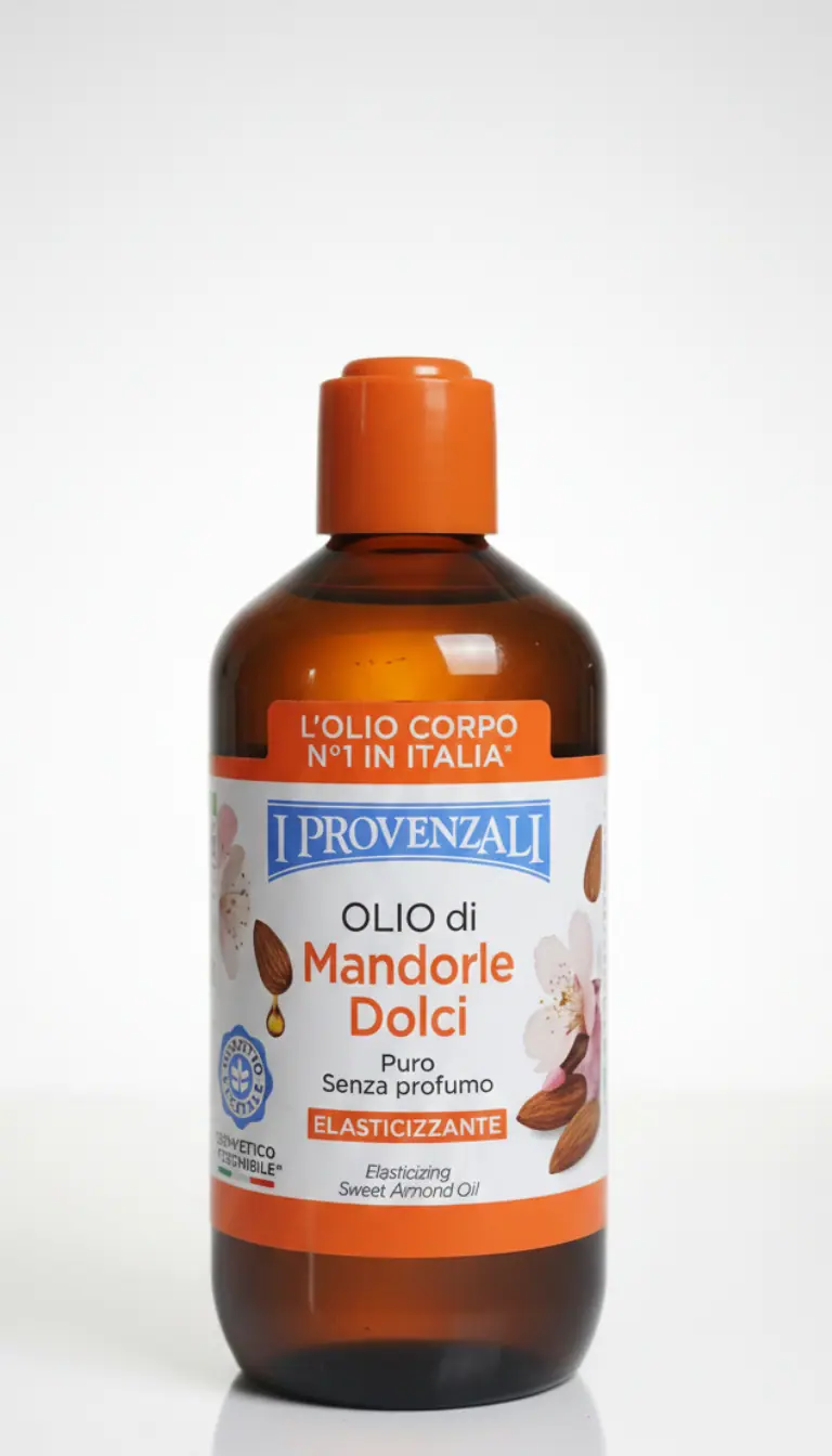 I Provenzali Olio di Mandorle Dolci Puro Senza Profumo 250ml – 100% Naturale – Elasticizzante per Gravidanza e Smagliature