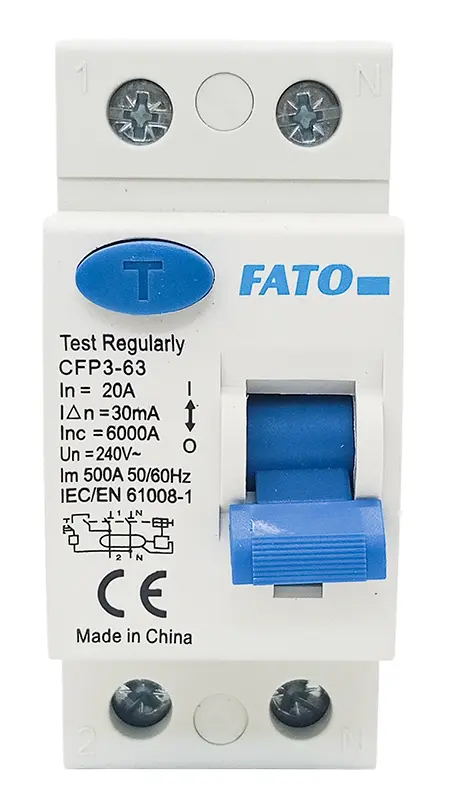 Interruttore differenziale 2 Poli 20A 30mA FATO CFP3-63