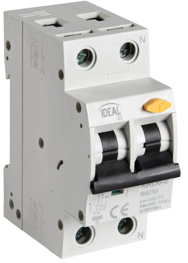 Interruttore magnetotermico differenziale 6kA 2P 6A Kanlux