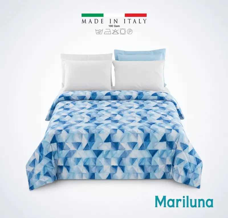 IRGE Trapuntino Double Face Mariluna 100g Singolo 170x260 cm | Termosaldato | Made in Italy | Copriletto Primaverile/Estivo