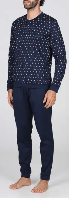 Julipet Pigiama Serafino Uomo Lungo JAL685