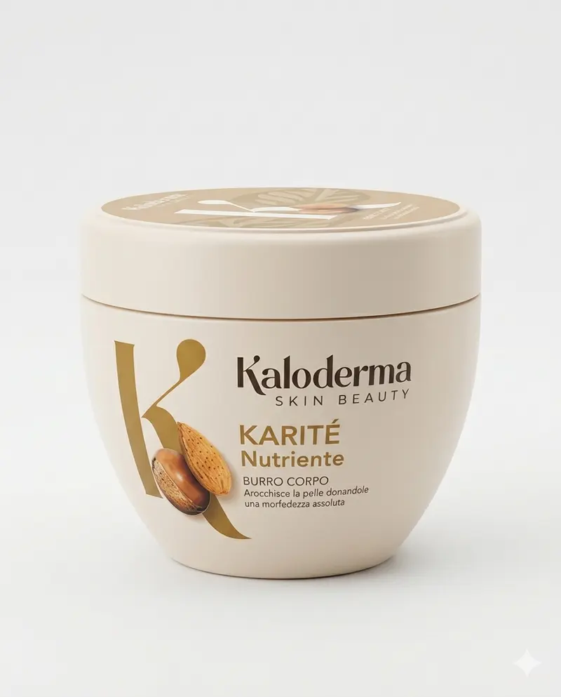 Kaloderma Burro Corpo Karité Nutriente in Vaso – Rigenera Intensamente la Pelle Molto Secca Combatte l'Aridità Cutanea