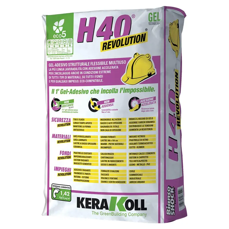 Kerakoll H40 Revolution Bianco 25Kg colla rapida