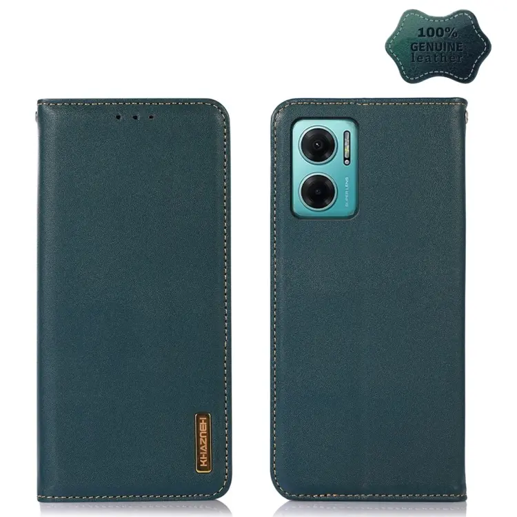 KHAZNEH Custodia per telefono in pelle di vacchetta con strato superiore nappa, For Xiaomi Redmi Note 11E / Redmi 10 5G, For Xiaomi Poco M4 Pro 4G, For Xiaomi Poco X4 Pro 5G