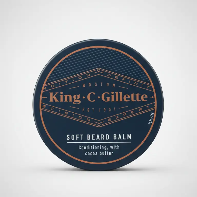 King C. Gillette Soft Beard Balm 100ml – Balsamo Barba 2-in-1 con Burro di Cacao e Argan (Senza Risciacquo o Maschera)