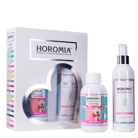 Kit Horotwins Spray Tessuti e Profuma Bucato Baby Talco by Horomia