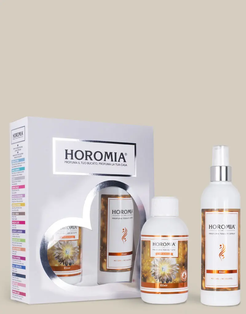 Kit Horotwins Spray Tessuti e Profuma Bucato Elixir by Horomia, 250 ml