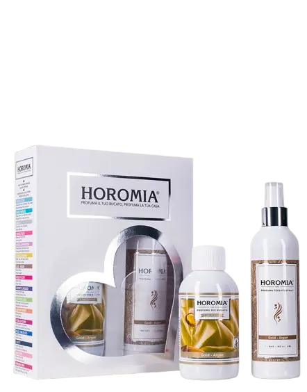 Kit Horotwins Spray Tessuti e Profuma Bucato Gold Argan by Horomia