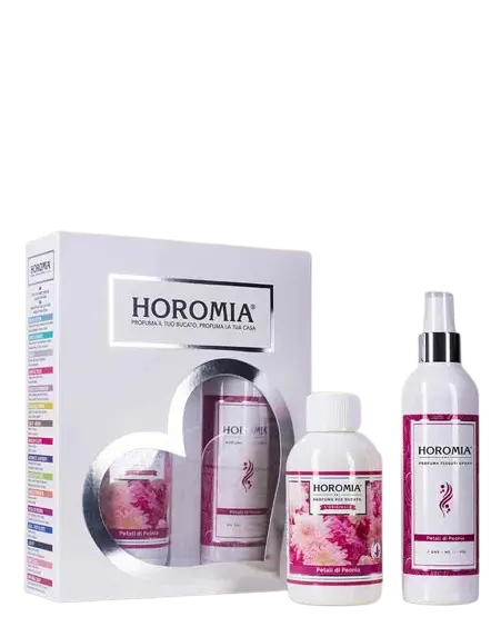 Kit Horotwins Spray Tessuti e Profuma Bucato Petali di Peonia by Horomia