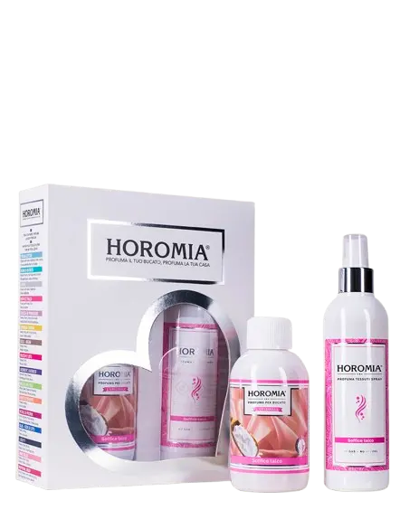 Kit Horotwins Spray Tessuti e Profuma Bucato Soffice Talco by Horomia