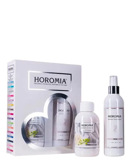 Kit Horotwins Spray Tessuti e Profuma Bucato White by Horomia