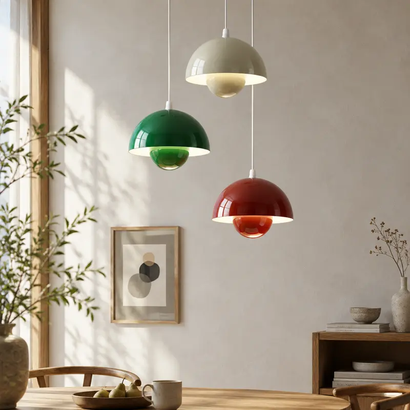Lampada a sospensione, colorata dal design a bocciolo