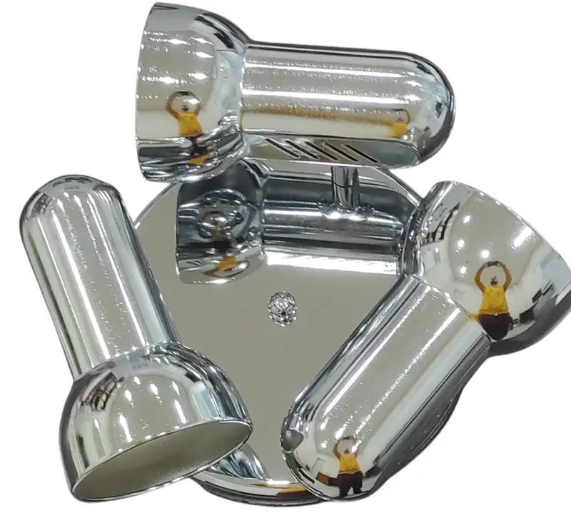 Lampada applique da parete 3xE27 in metallo effetto cromato