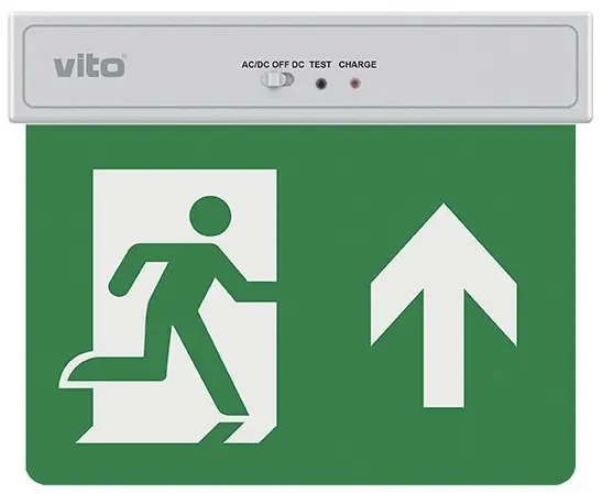 Lampada LED uscita d'emergenza freccia verso l'alto 2W 6500K luce fredda
