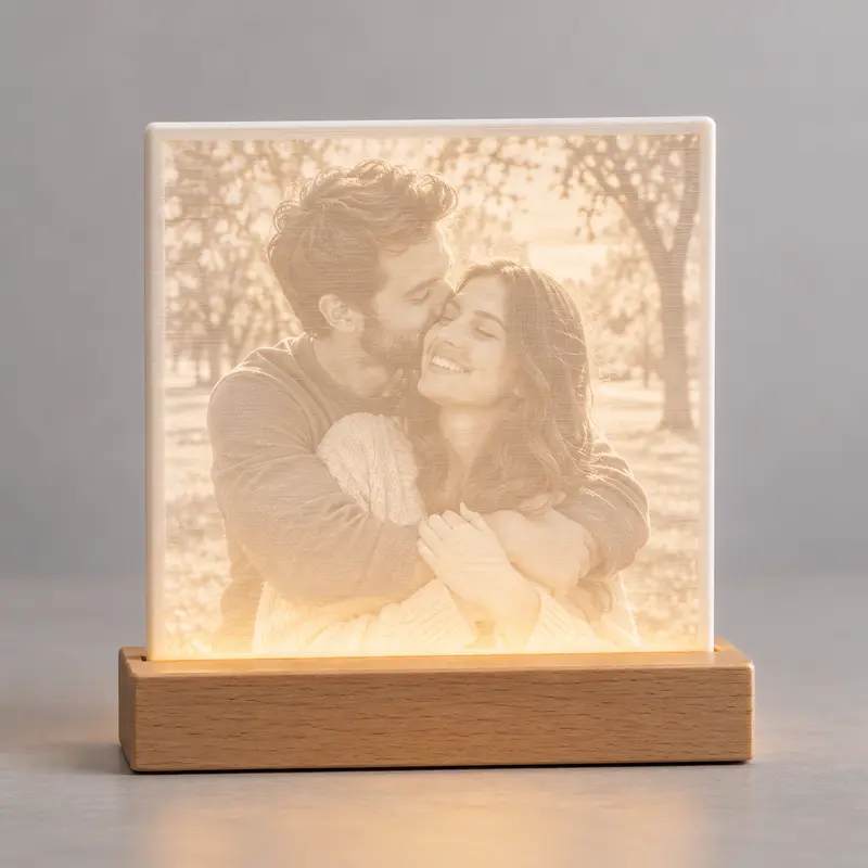 Lampada Personalizzata con Foto – Litofania 3D LED