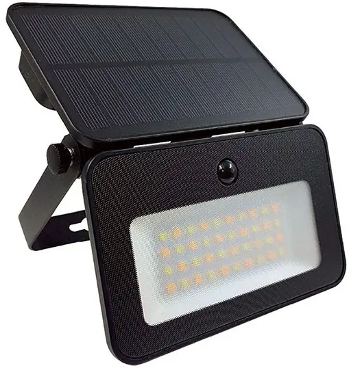 Lampada solare da esterno 10W 1000lm con sensore PIR e crepuscolare