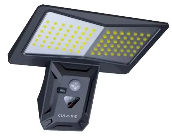 Lampada solare per esterni 4W 550Lm 6400K con sensore PIR e crepuscolare