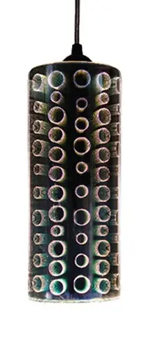 Lampadario 3D in vetro cromato VITO ART 407 1xE27