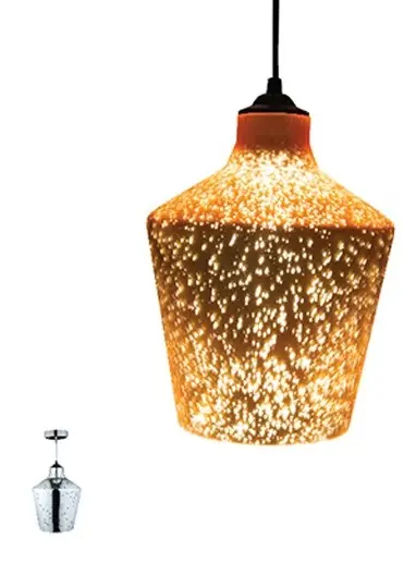 Lampadario in vetro cromato 1xE27 Ø20cm