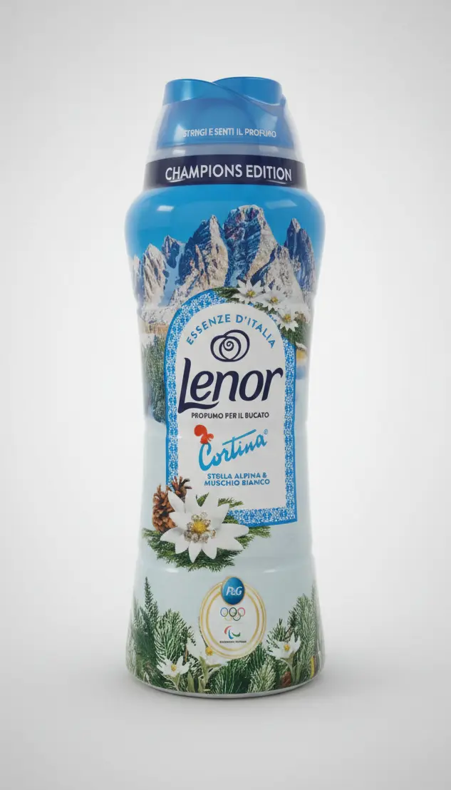 Lenor Perle Profumate Bucato Essenze d'Italia Cortina 495g | Maxi Formato | Stella Alpina e Muschio Bianco | Freschezza 12 Settimane | Tecnologia P&G
