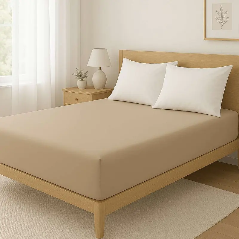 Lenzuolo sotto con angoli elasticizzato no-stiro, in cotone Makò - Letto matrimoniale