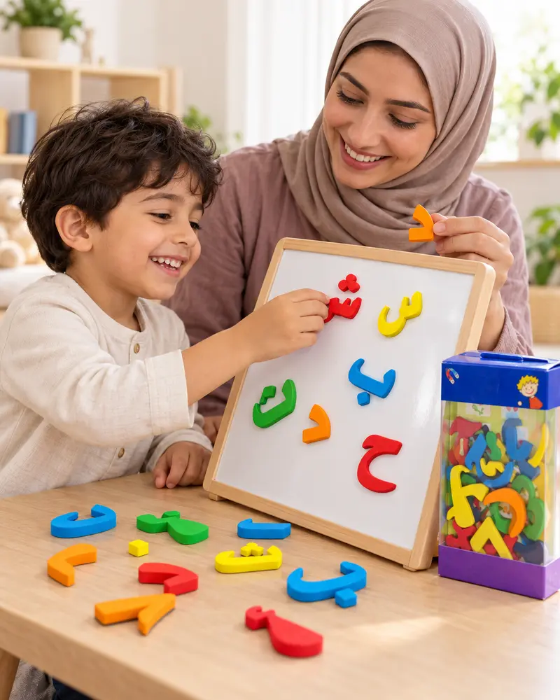 Lettere magnetiche alfabeto arabo