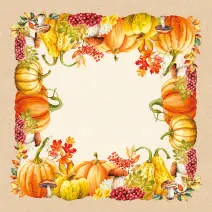 Linea Oro Centrotavola Stampato 90x90Cm Zucca